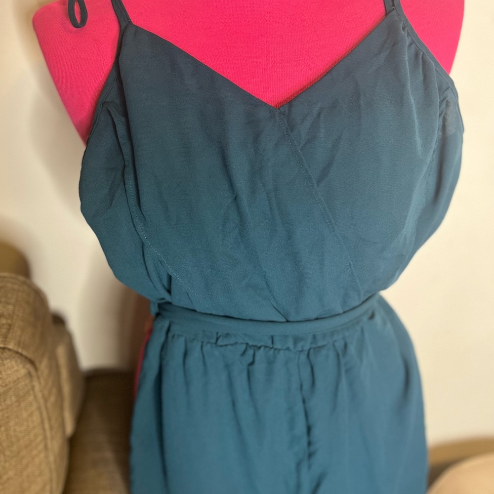 Forever 21 teal jumpsuit